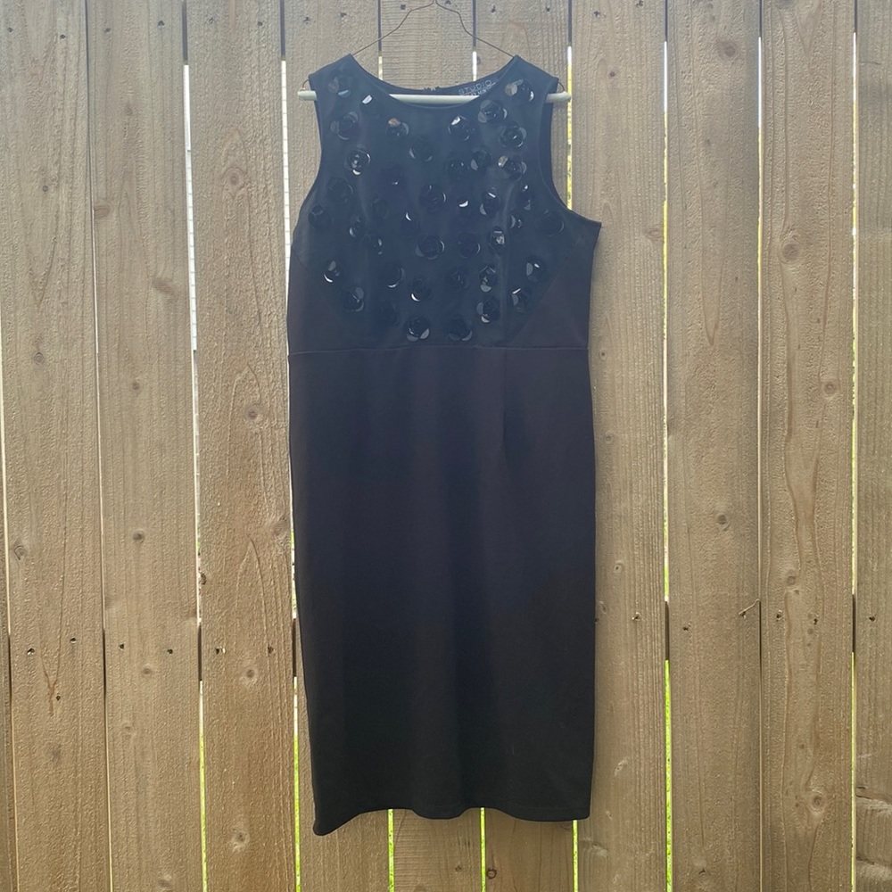 Studio Badgley Mischka Black Sequin Dress